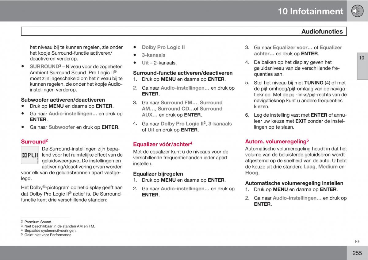 Volvo C70 M II 2 handleiding / page 257