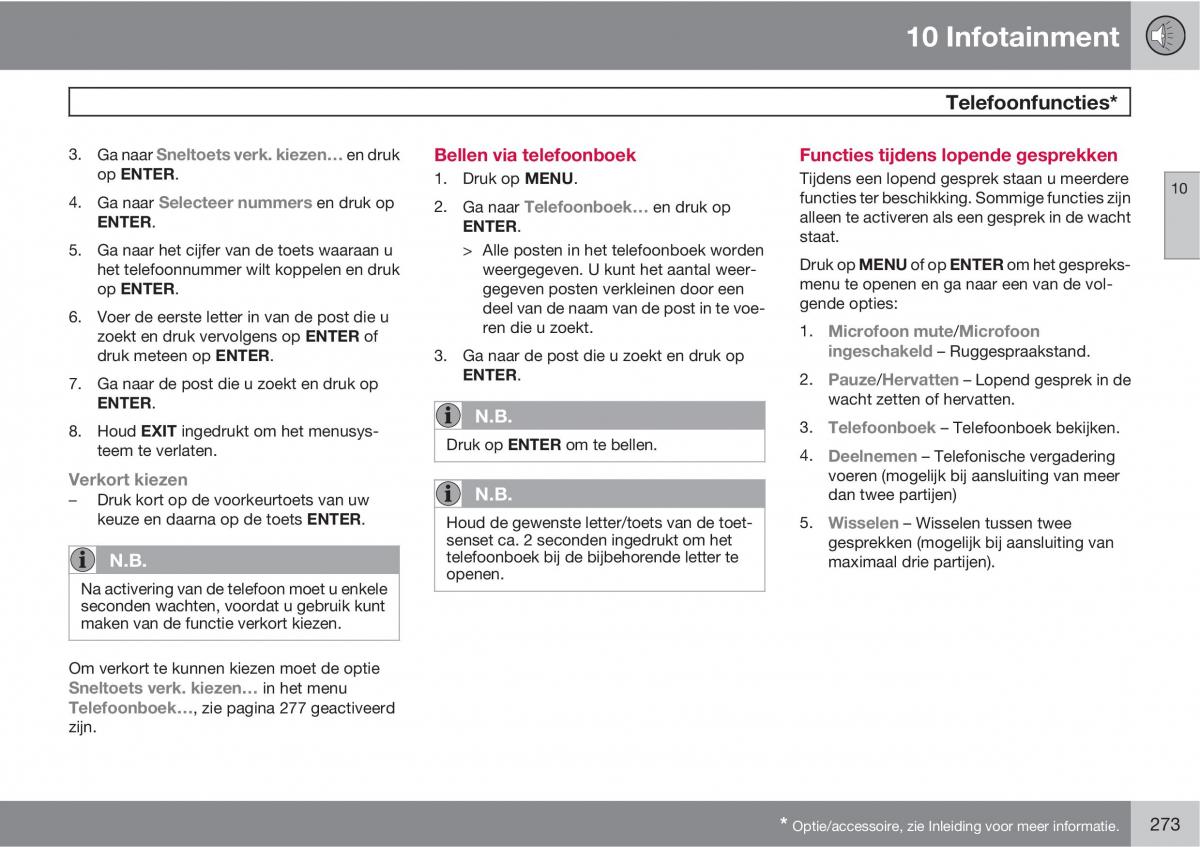 Volvo C70 M II 2 handleiding / page 275