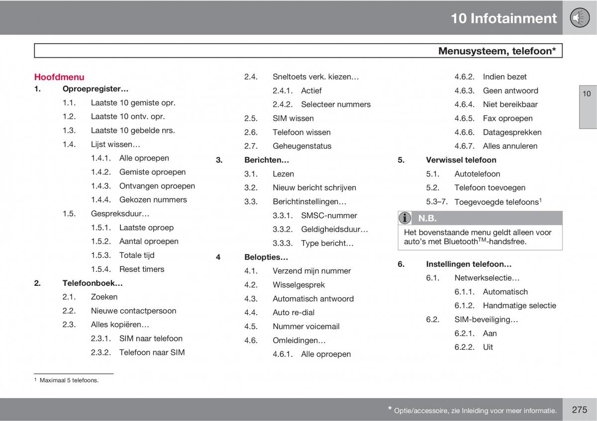 Volvo C70 M II 2 handleiding / page 277