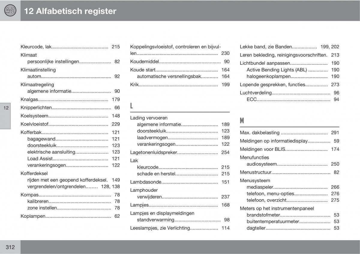 Volvo C70 M II 2 handleiding / page 314