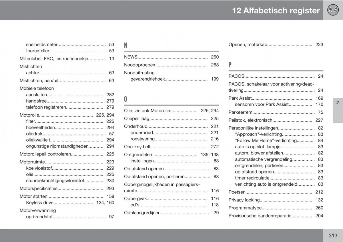 Volvo C70 M II 2 handleiding / page 315