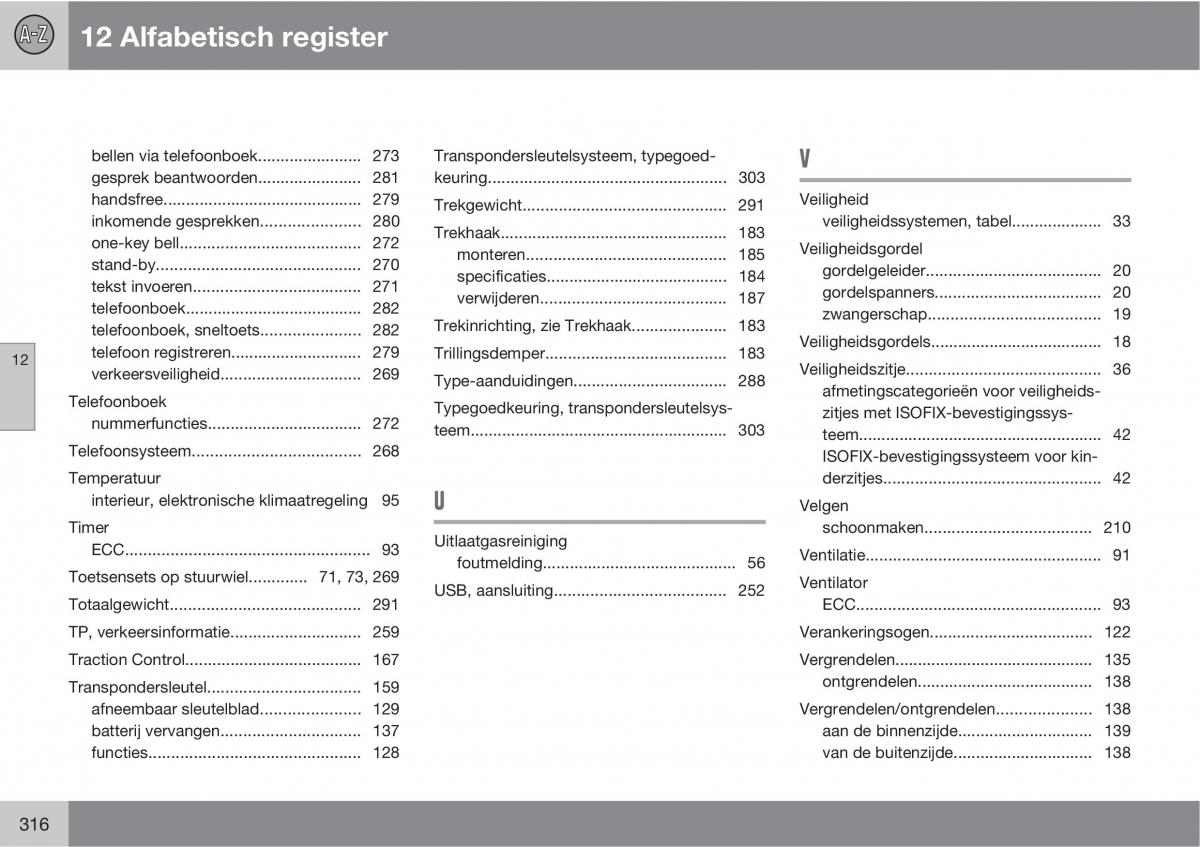 Volvo C70 M II 2 handleiding / page 318