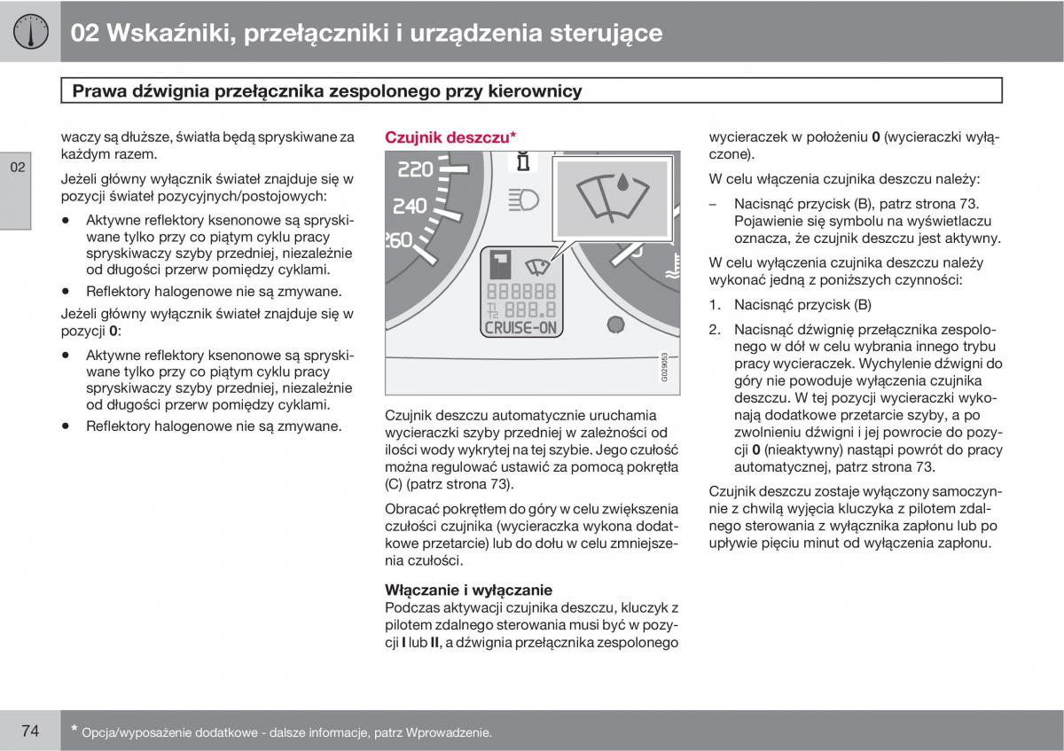 Volvo C70 M II 2 instrukcja obslugi / page 76