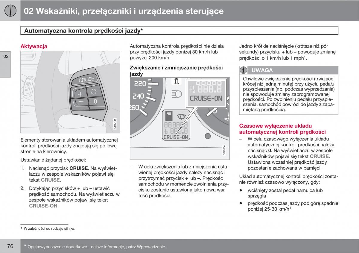 Volvo C70 M II 2 instrukcja obslugi / page 78