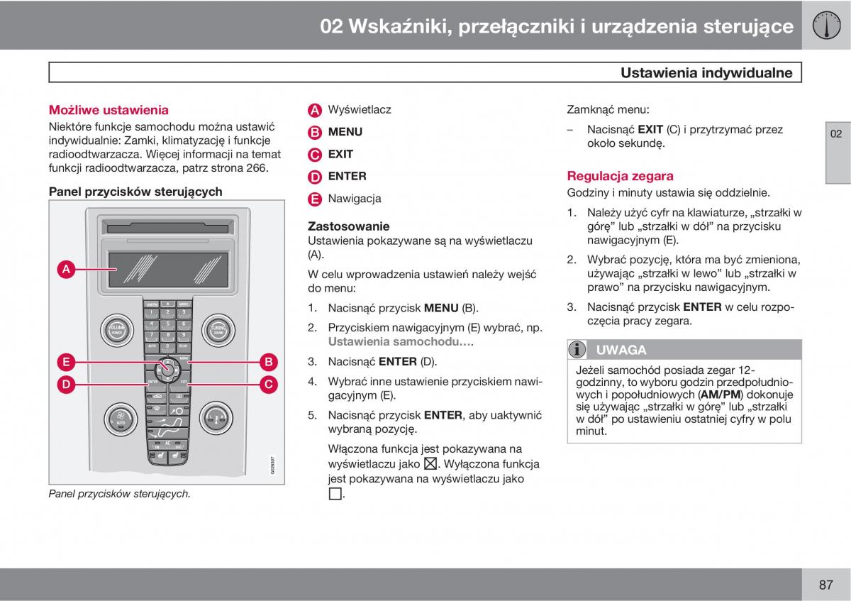 Volvo C70 M II 2 instrukcja obslugi / page 89