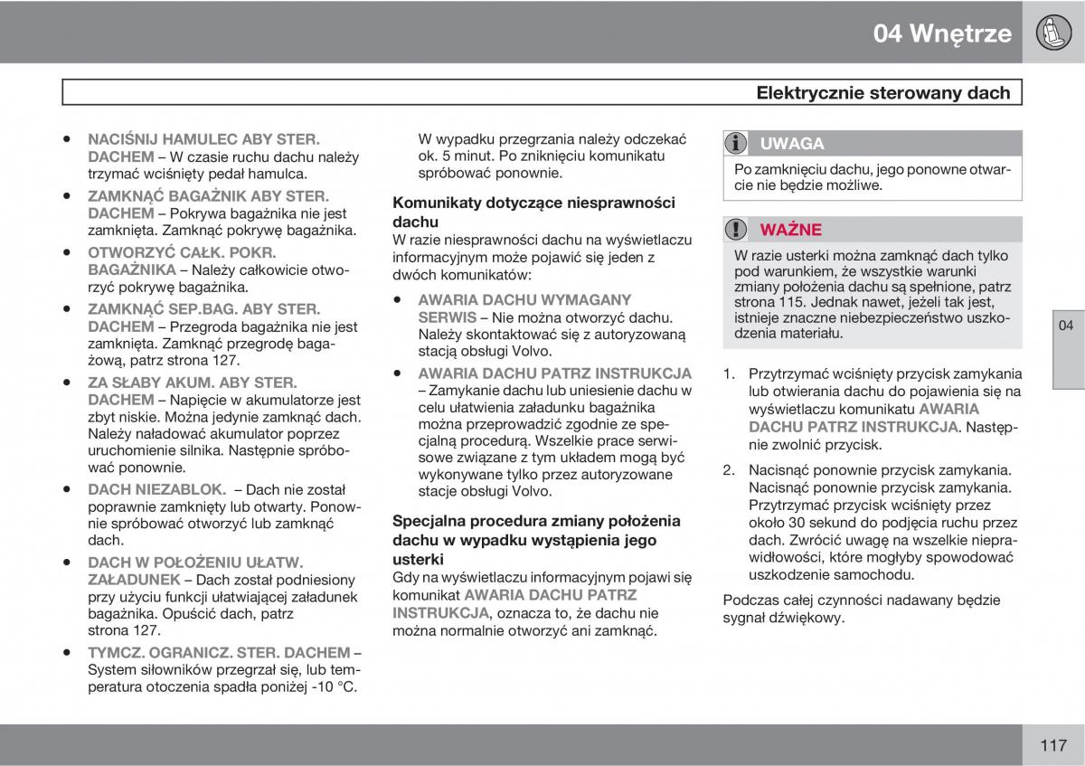 Volvo C70 M II 2 instrukcja obslugi / page 119