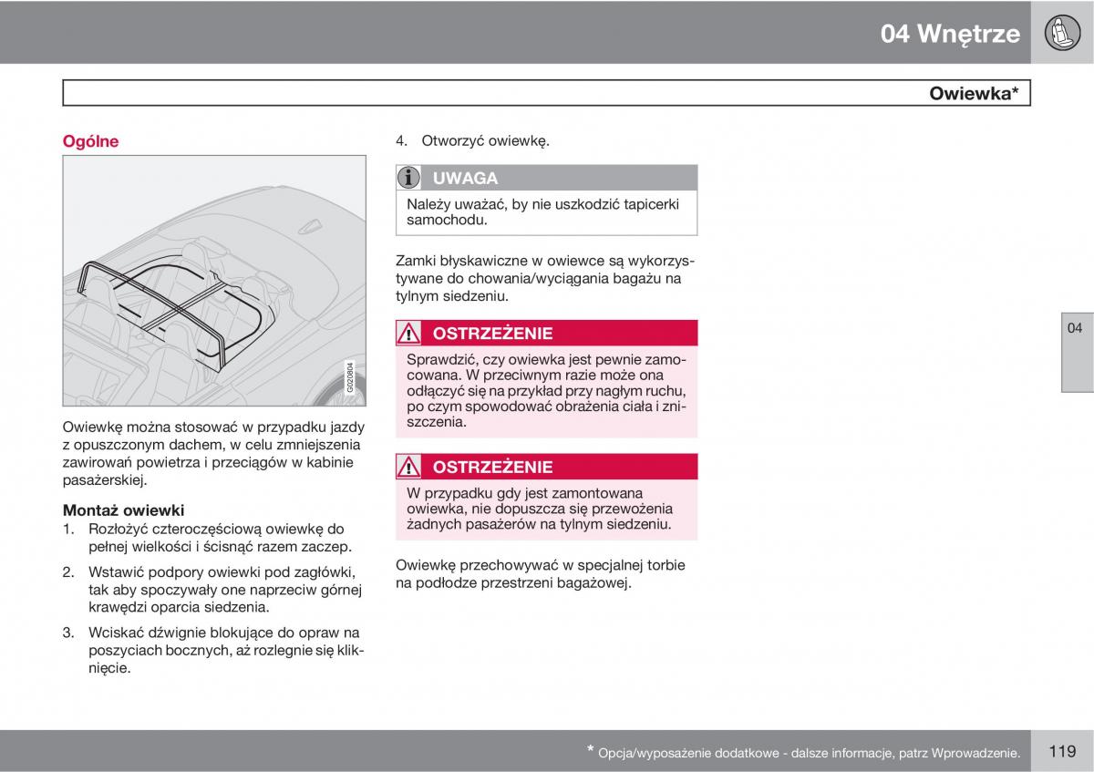 Volvo C70 M II 2 instrukcja obslugi / page 121