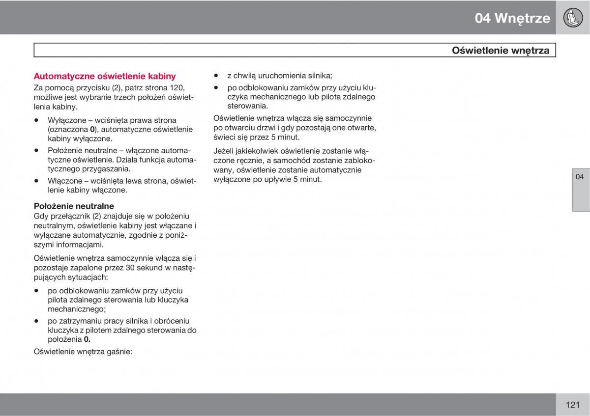 Volvo C70 M II 2 instrukcja obslugi / page 123