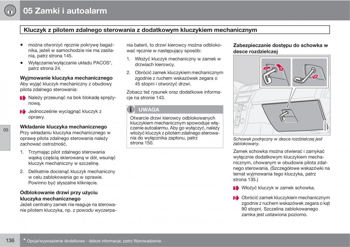 Volvo C70 M II 2 instrukcja obslugi / page 138