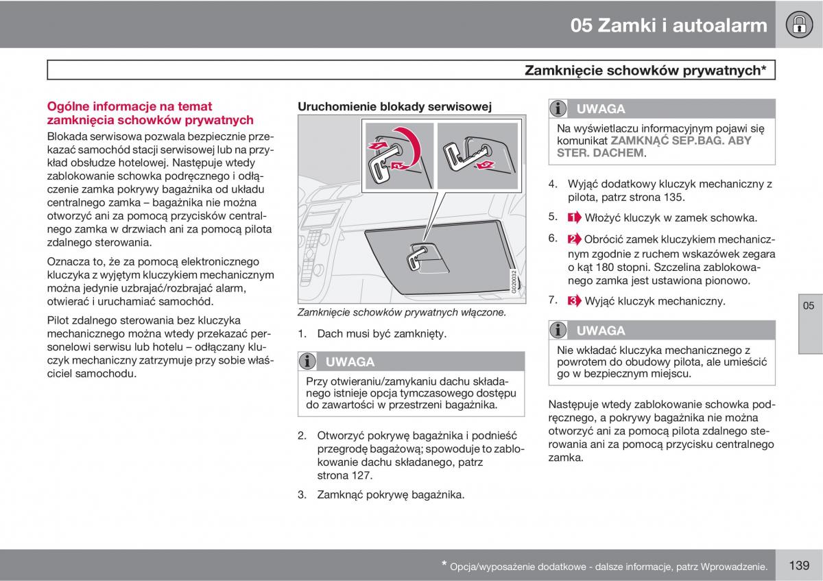 Volvo C70 M II 2 instrukcja obslugi / page 141