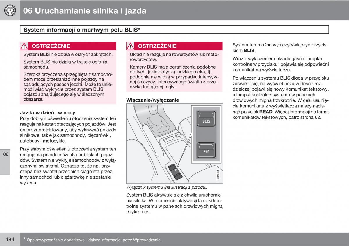 Volvo C70 M II 2 instrukcja obslugi / page 186