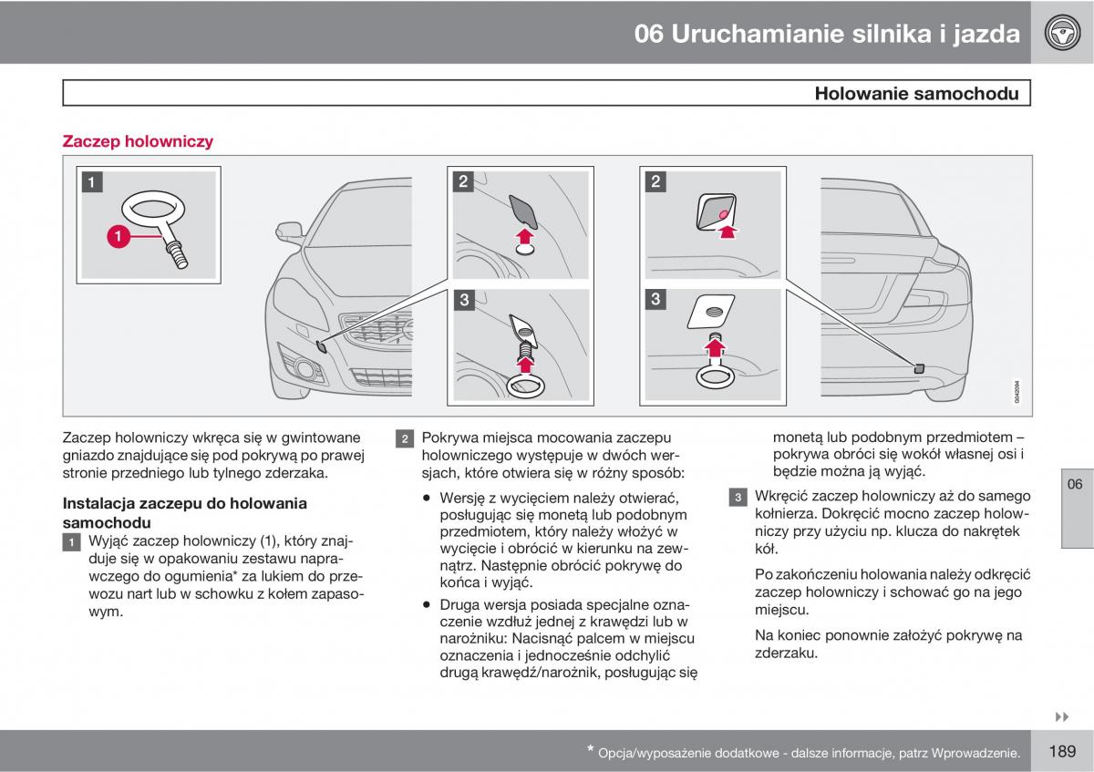 Volvo C70 M II 2 instrukcja obslugi / page 191