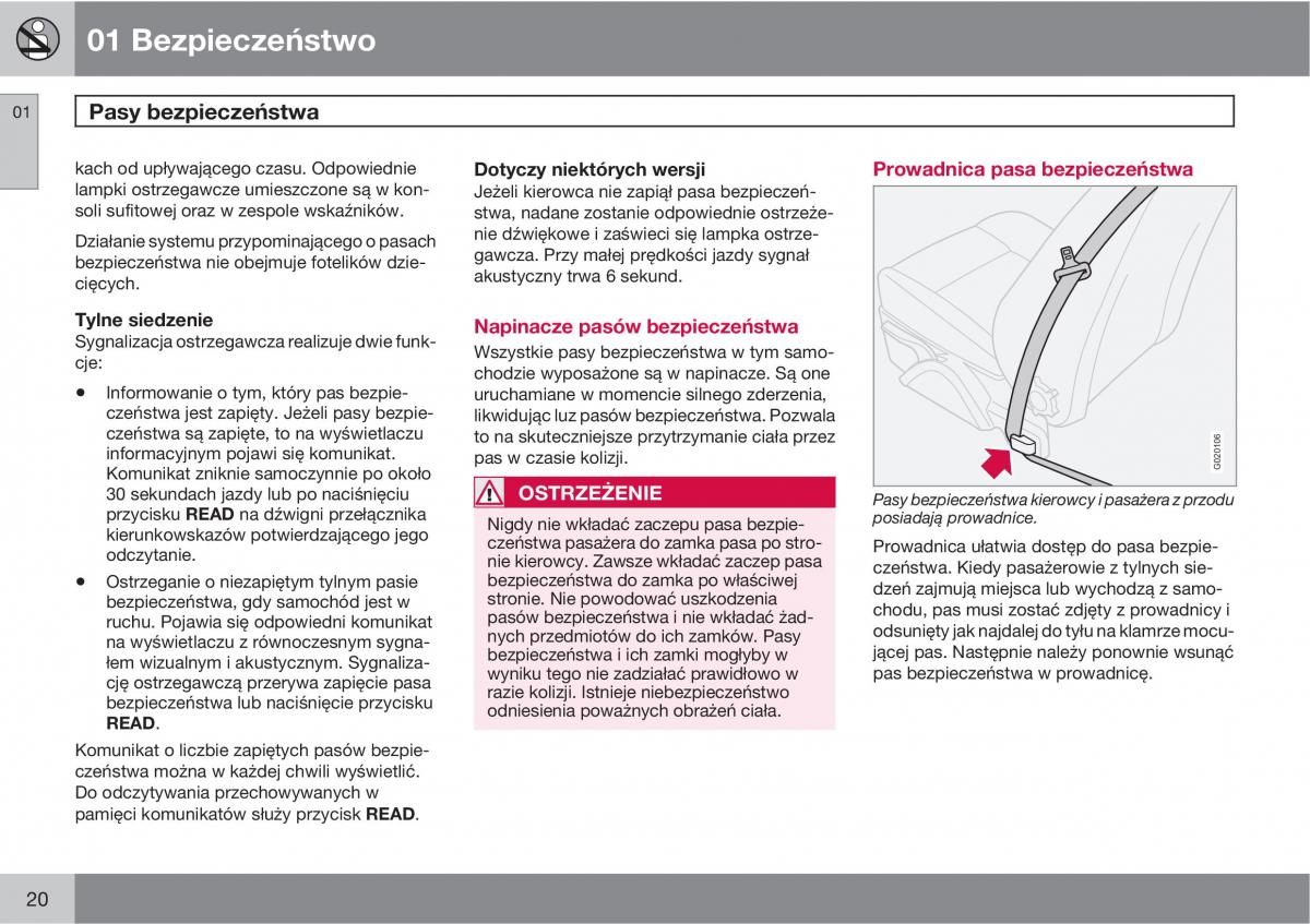 Volvo C70 M II 2 instrukcja obslugi / page 22