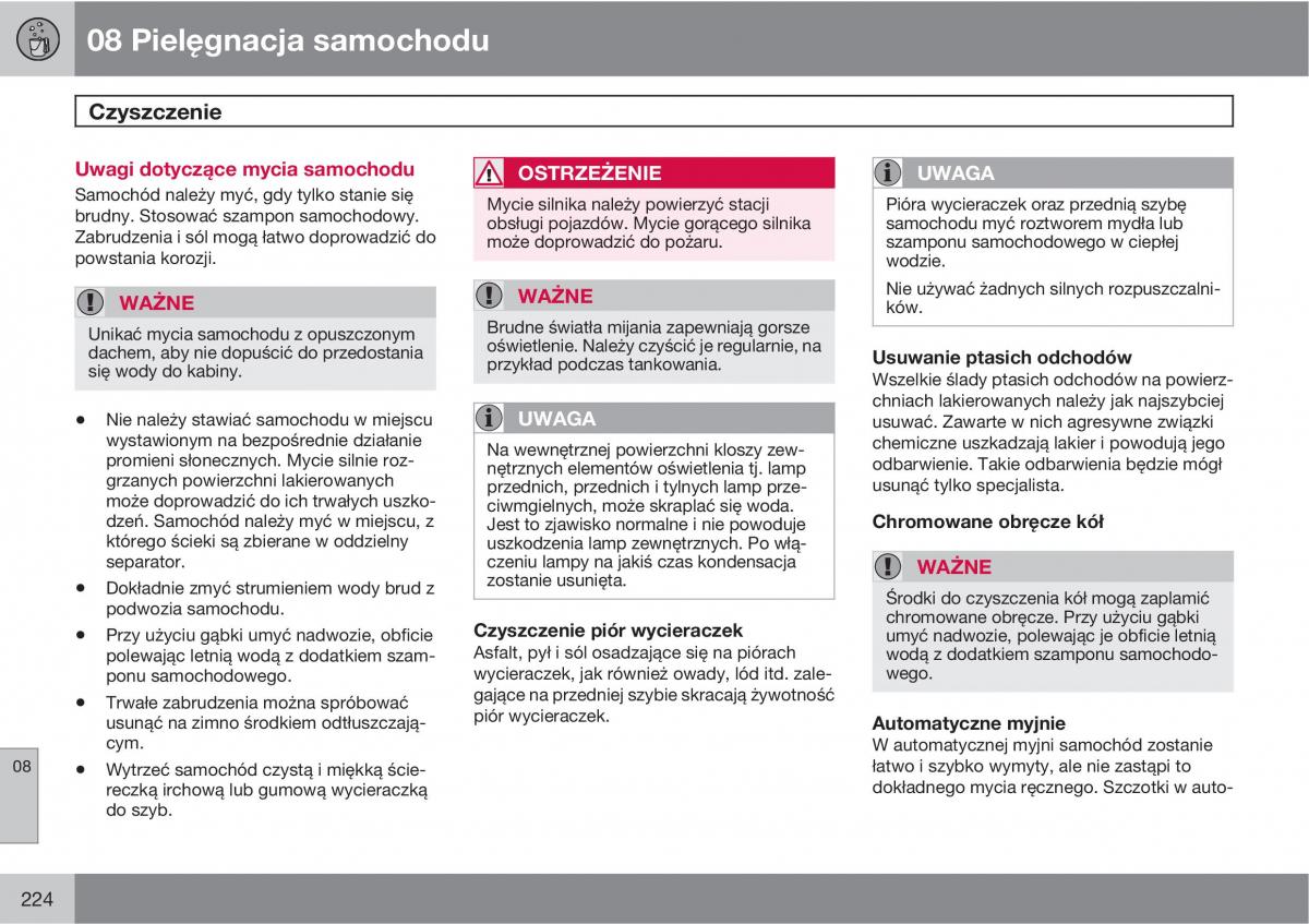 Volvo C70 M II 2 instrukcja obslugi / page 226