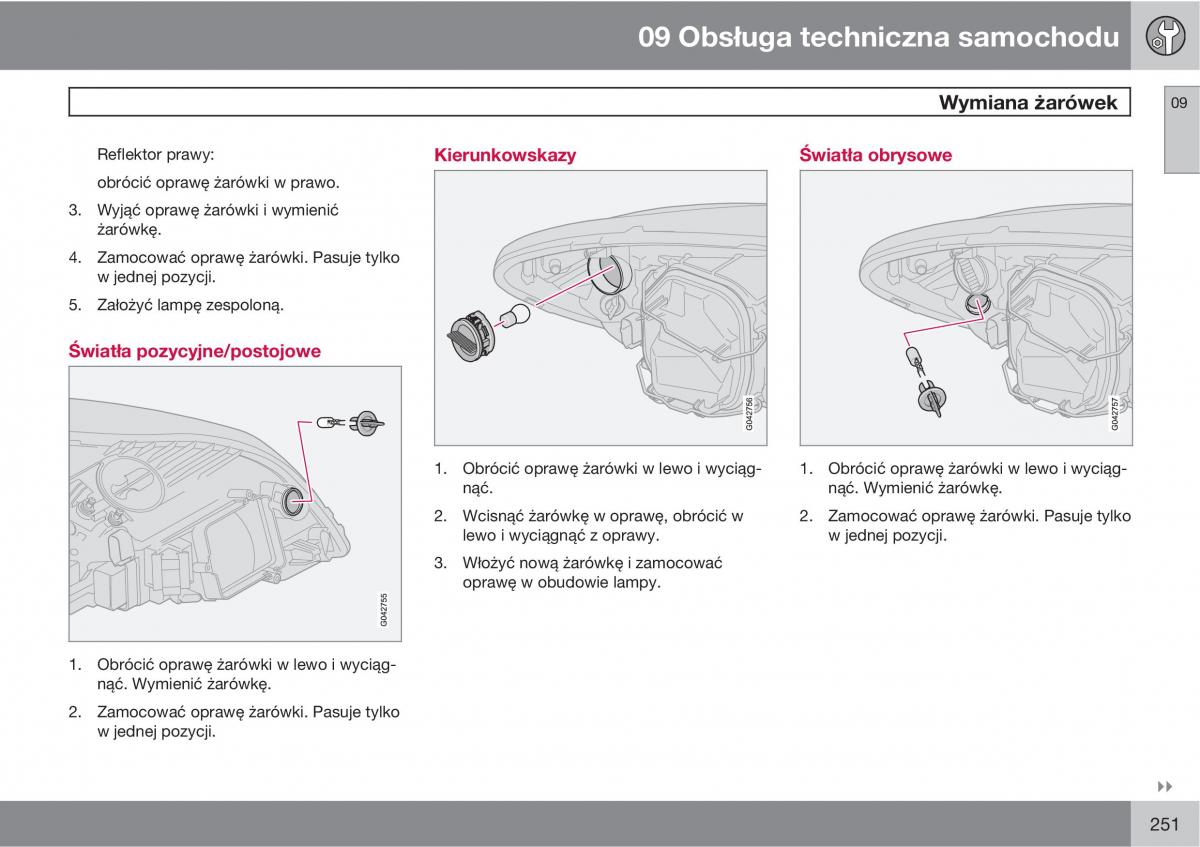 Volvo C70 M II 2 instrukcja obslugi / page 253