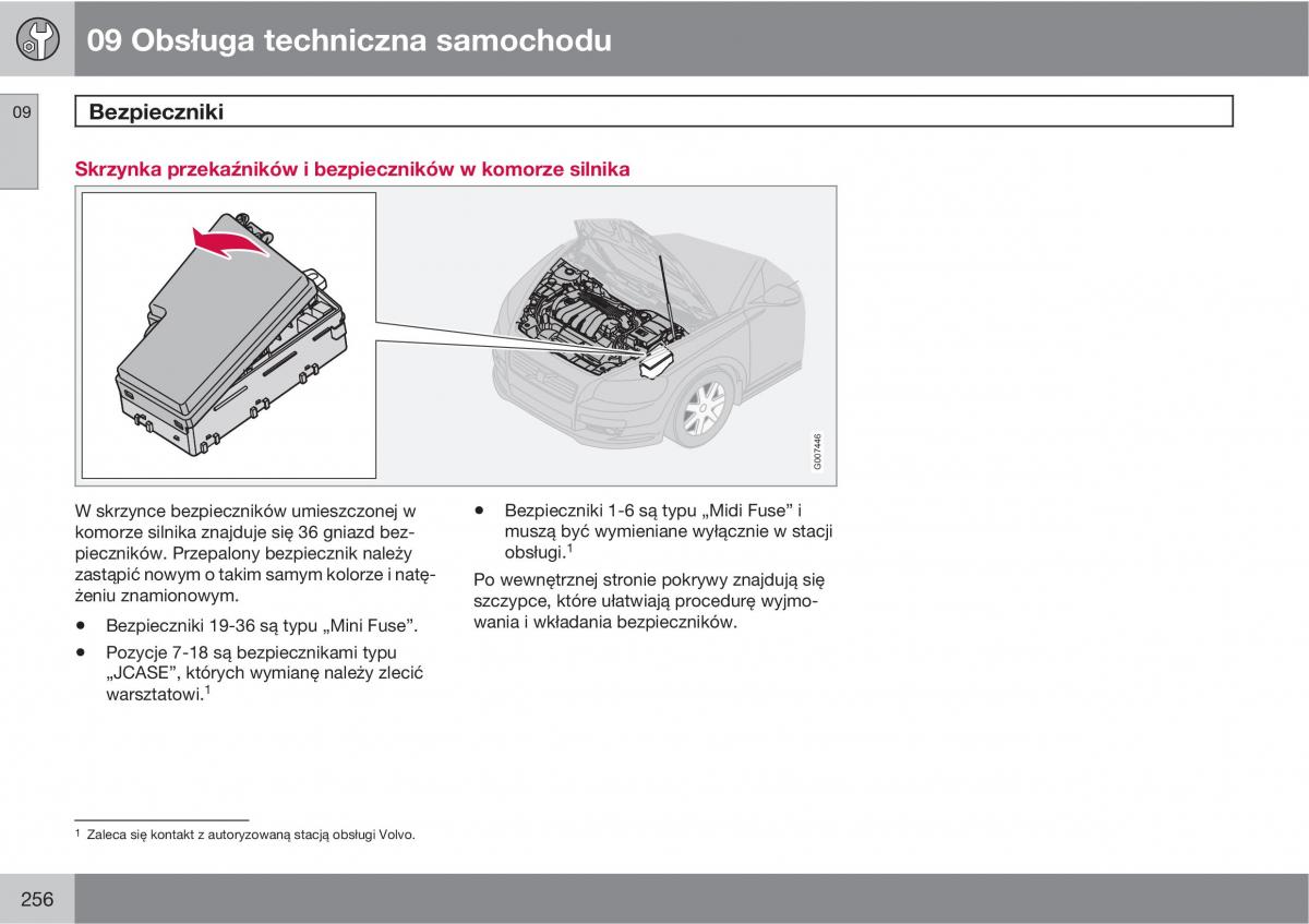 Volvo C70 M II 2 instrukcja obslugi / page 258