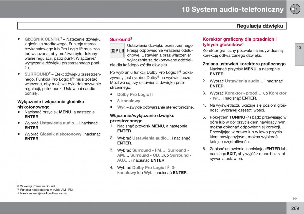 Volvo C70 M II 2 instrukcja obslugi / page 271