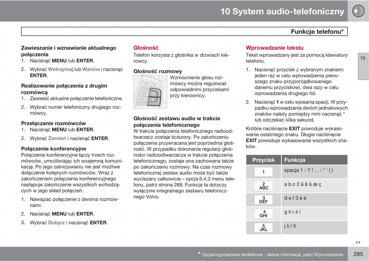 Volvo C70 M II 2 instrukcja obslugi / page 287