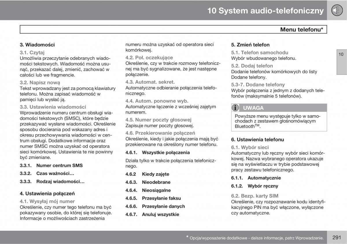 Volvo C70 M II 2 instrukcja obslugi / page 293