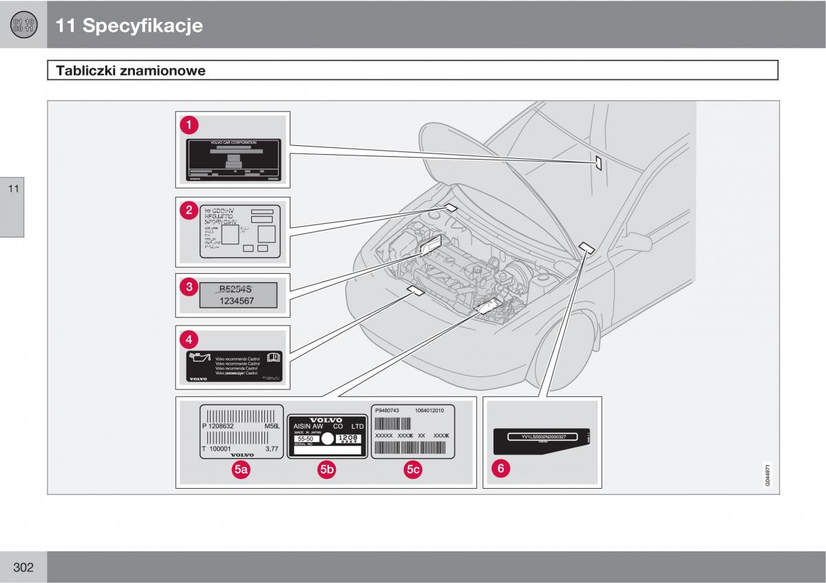 Volvo C70 M II 2 instrukcja obslugi / page 304