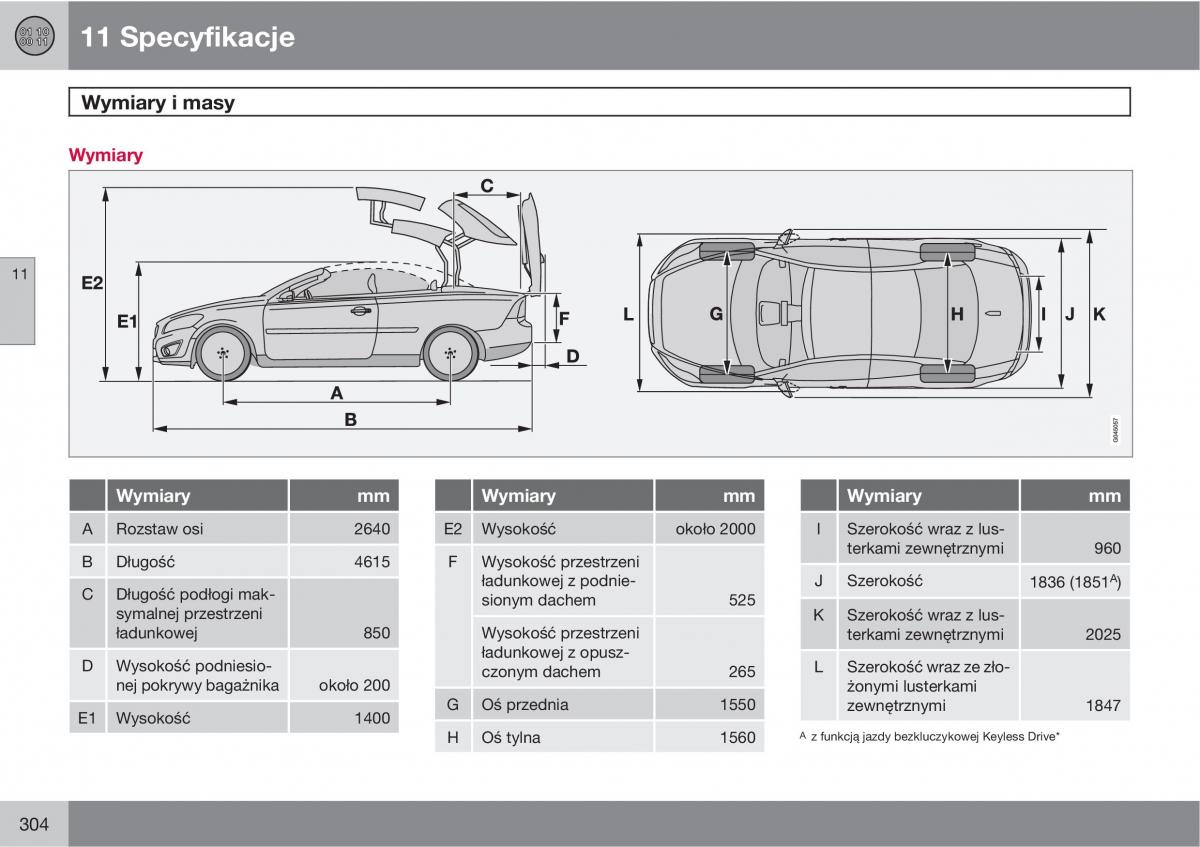 Volvo C70 M II 2 instrukcja obslugi / page 306