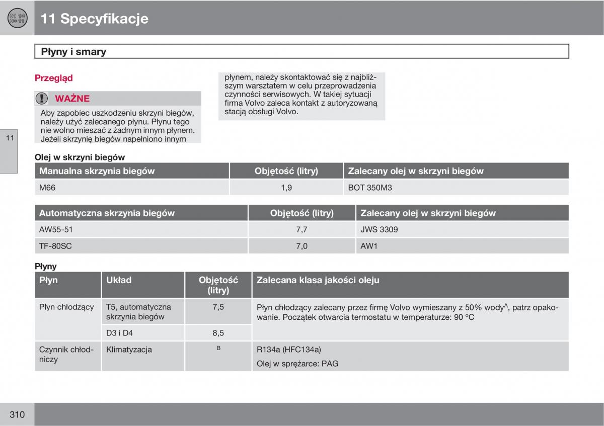 Volvo C70 M II 2 instrukcja obslugi / page 312