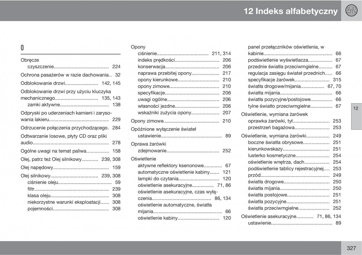 Volvo C70 M II 2 instrukcja obslugi / page 329