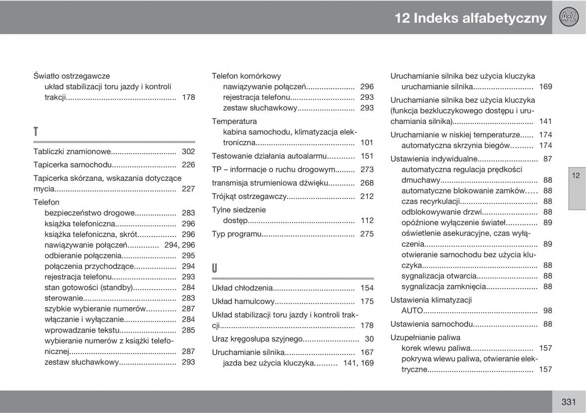 Volvo C70 M II 2 instrukcja obslugi / page 333