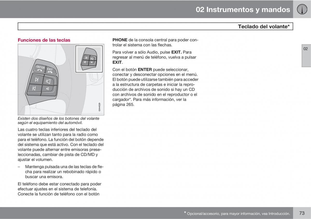 Volvo C70 M II 2 manual del propietario / page 75