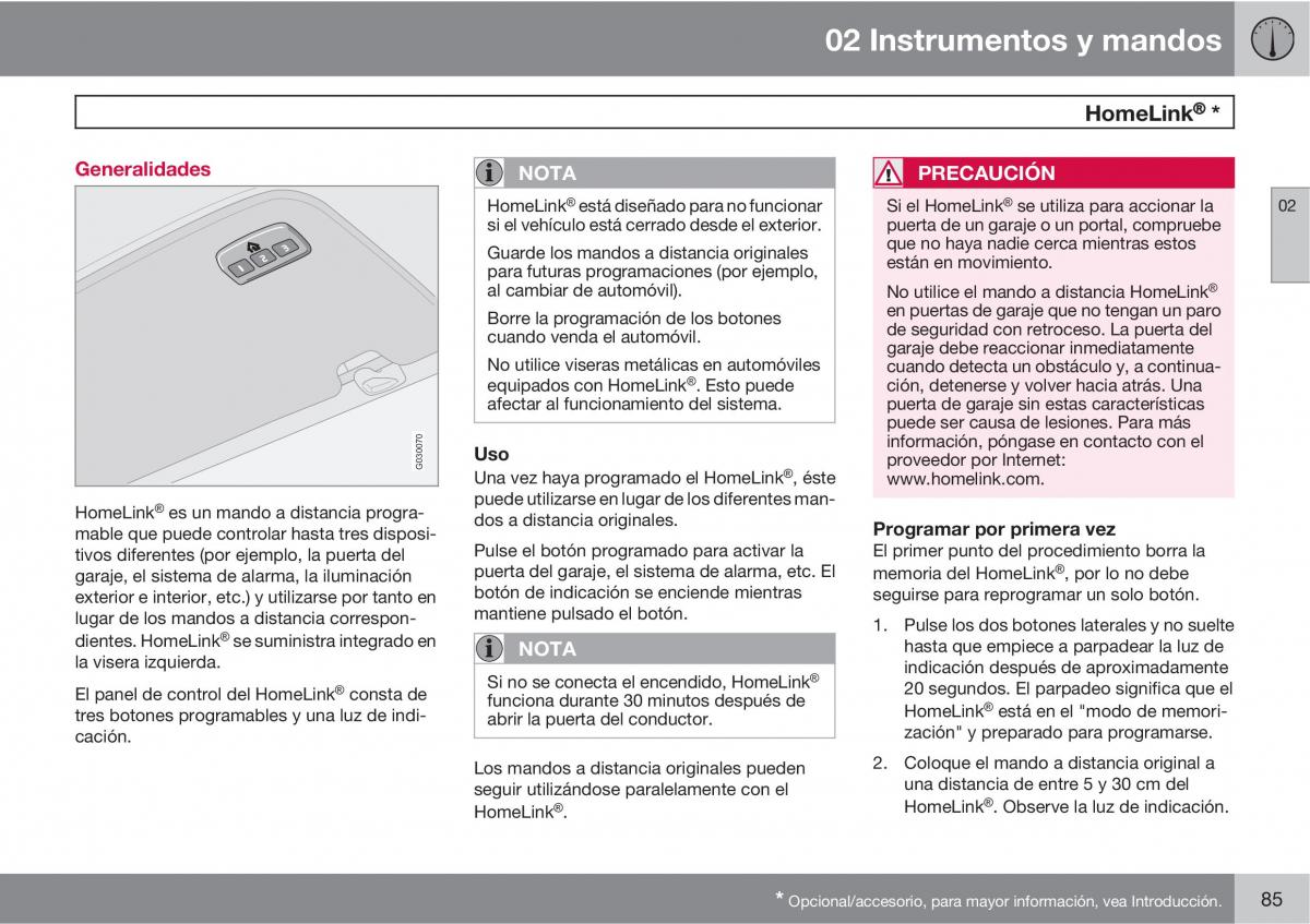 Volvo C70 M II 2 manual del propietario / page 87