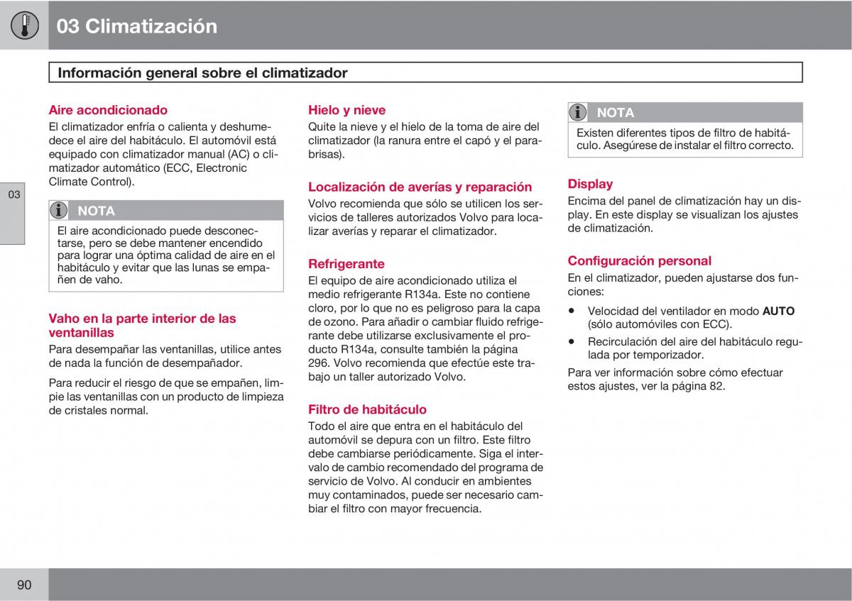 Volvo C70 M II 2 manual del propietario / page 92