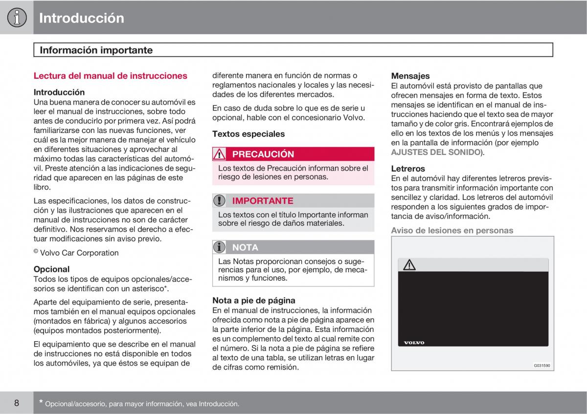 Volvo C70 M II 2 manual del propietario / page 10