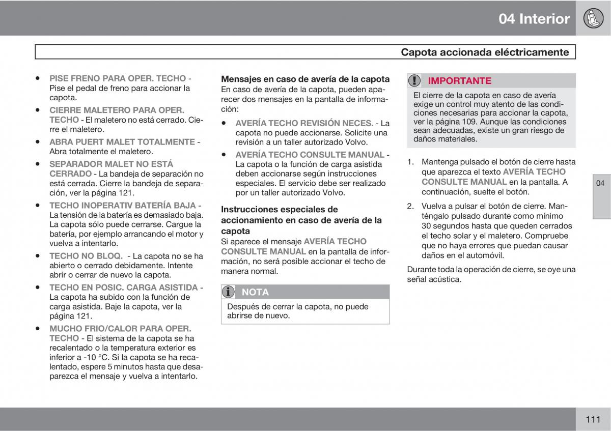 Volvo C70 M II 2 manual del propietario / page 113