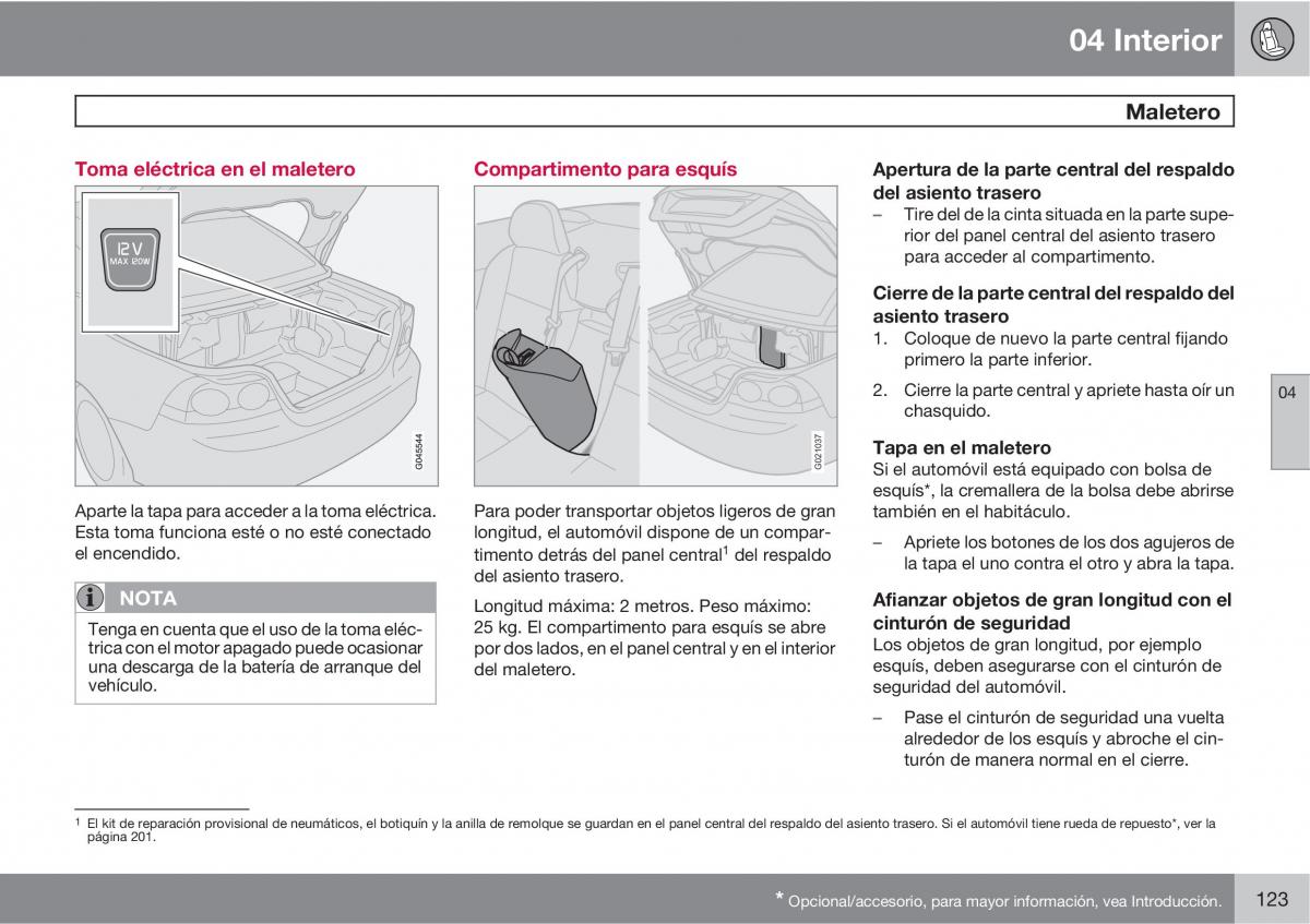 Volvo C70 M II 2 manual del propietario / page 125