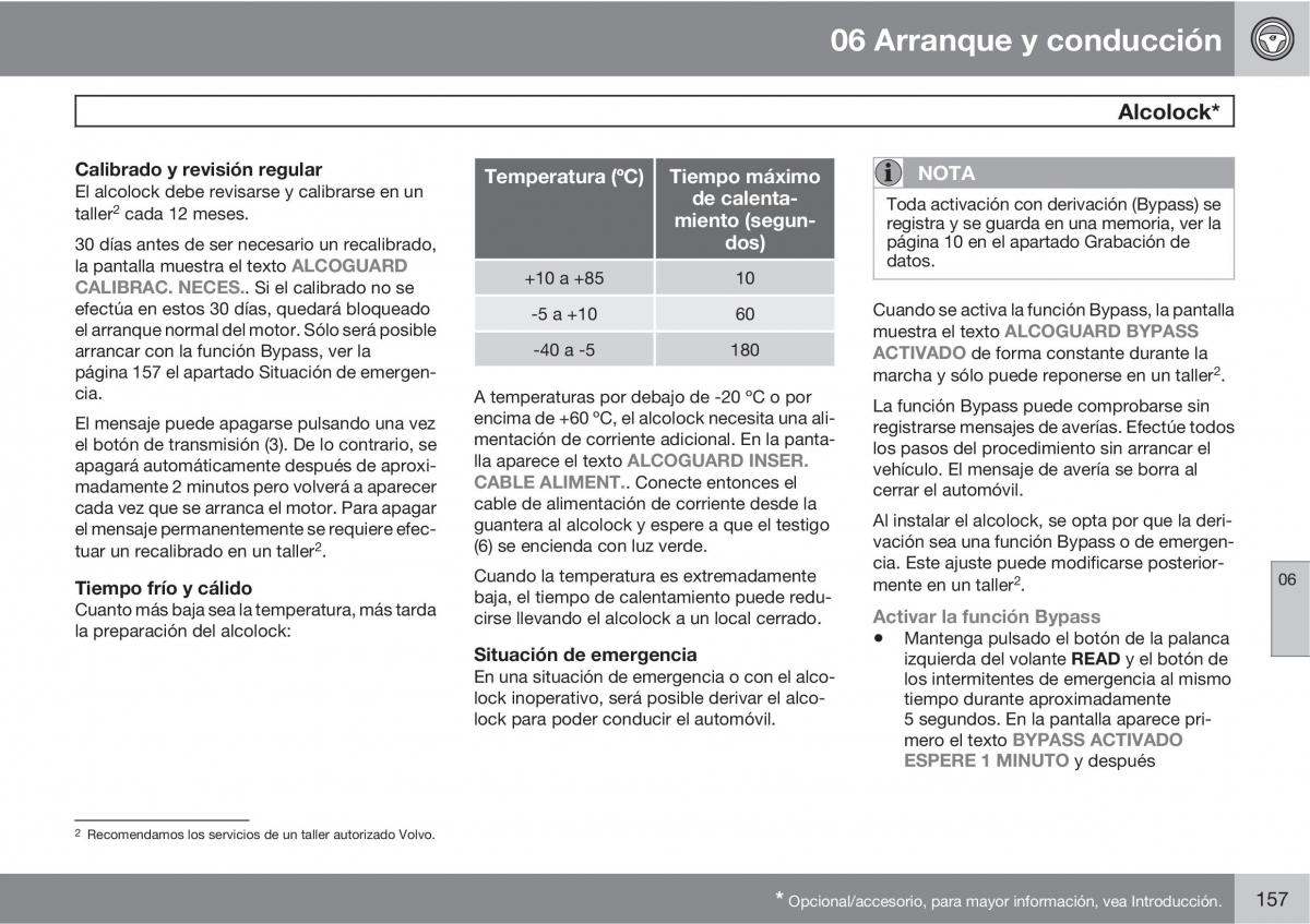 Volvo C70 M II 2 manual del propietario / page 159