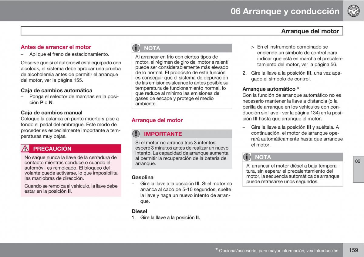 Volvo C70 M II 2 manual del propietario / page 161