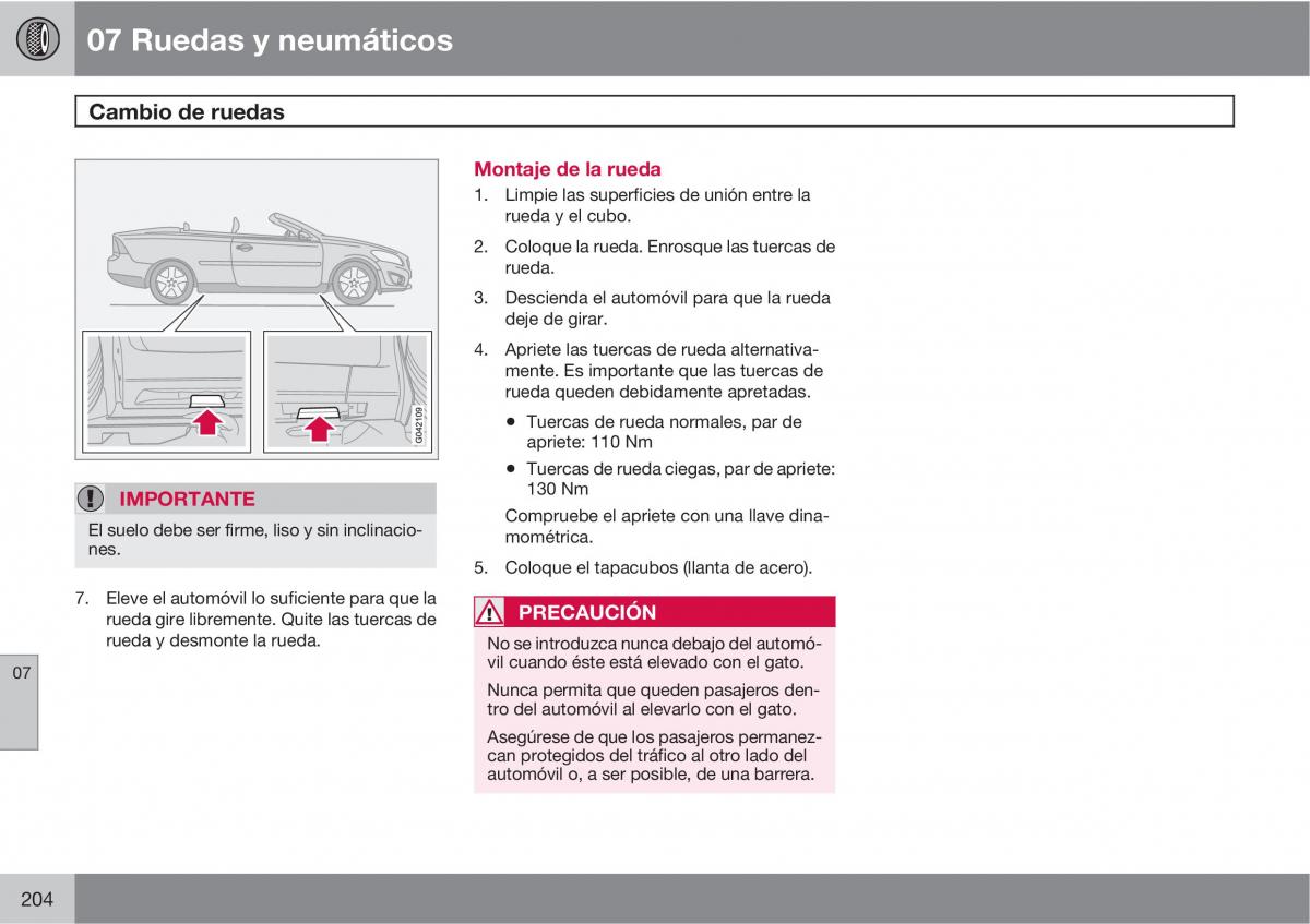 Volvo C70 M II 2 manual del propietario / page 206