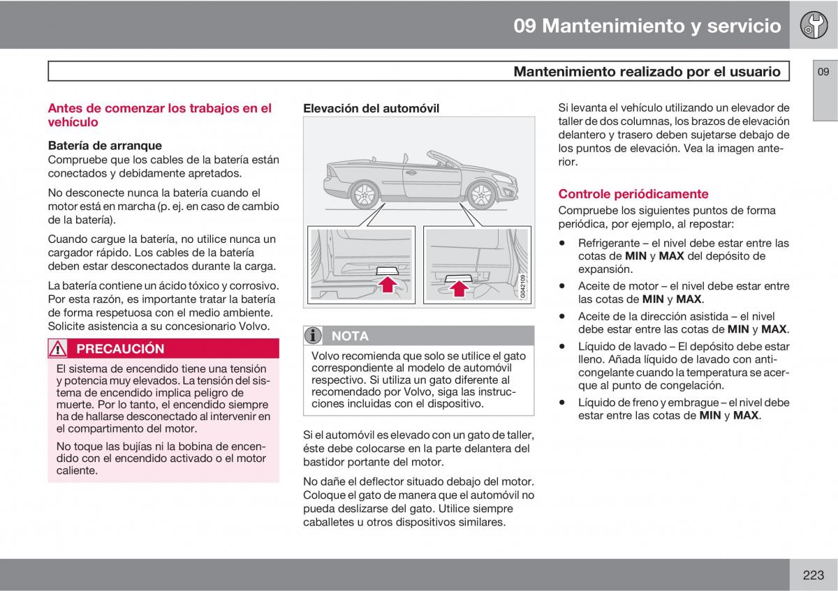 Volvo C70 M II 2 manual del propietario / page 225