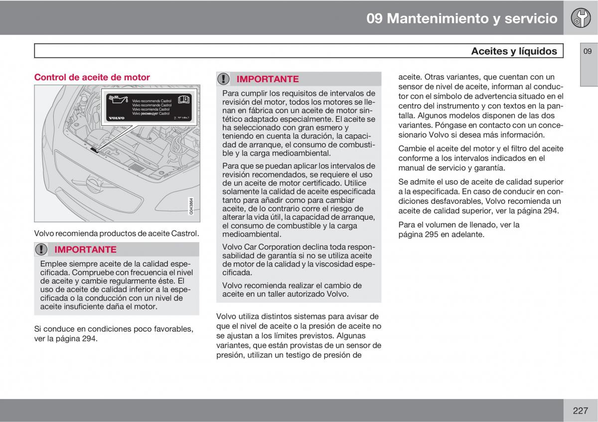 Volvo C70 M II 2 manual del propietario / page 229