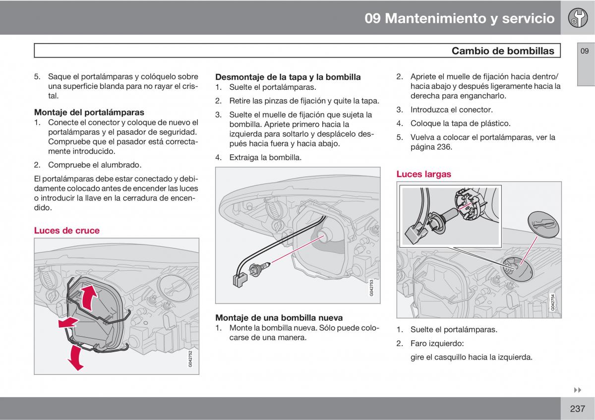 Volvo C70 M II 2 manual del propietario / page 239