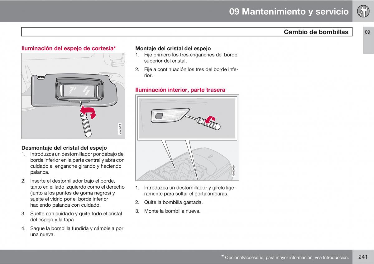 Volvo C70 M II 2 manual del propietario / page 243