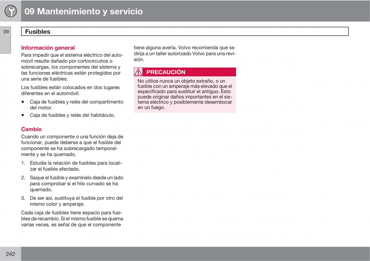 Volvo C70 M II 2 manual del propietario / page 244