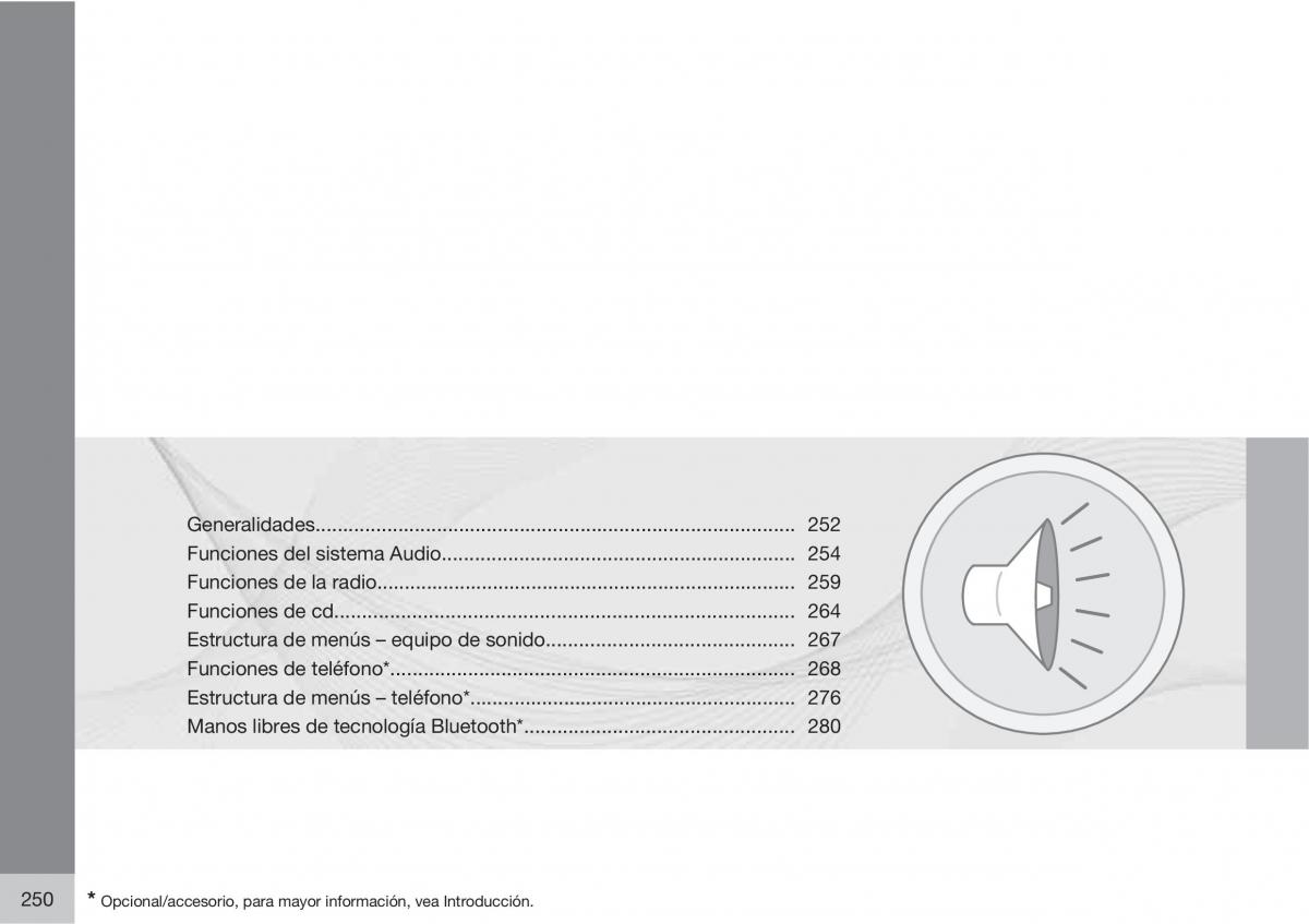 Volvo C70 M II 2 manual del propietario / page 252