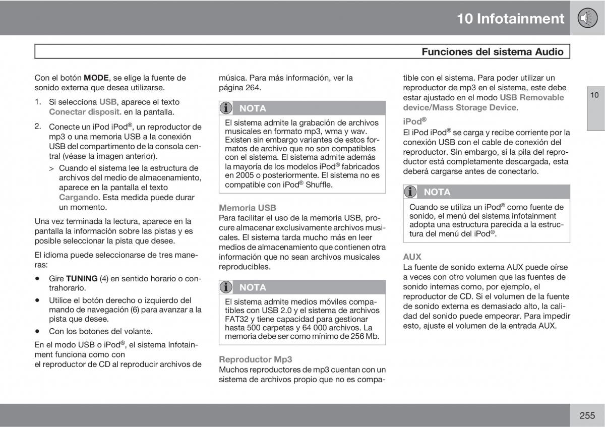 Volvo C70 M II 2 manual del propietario / page 257