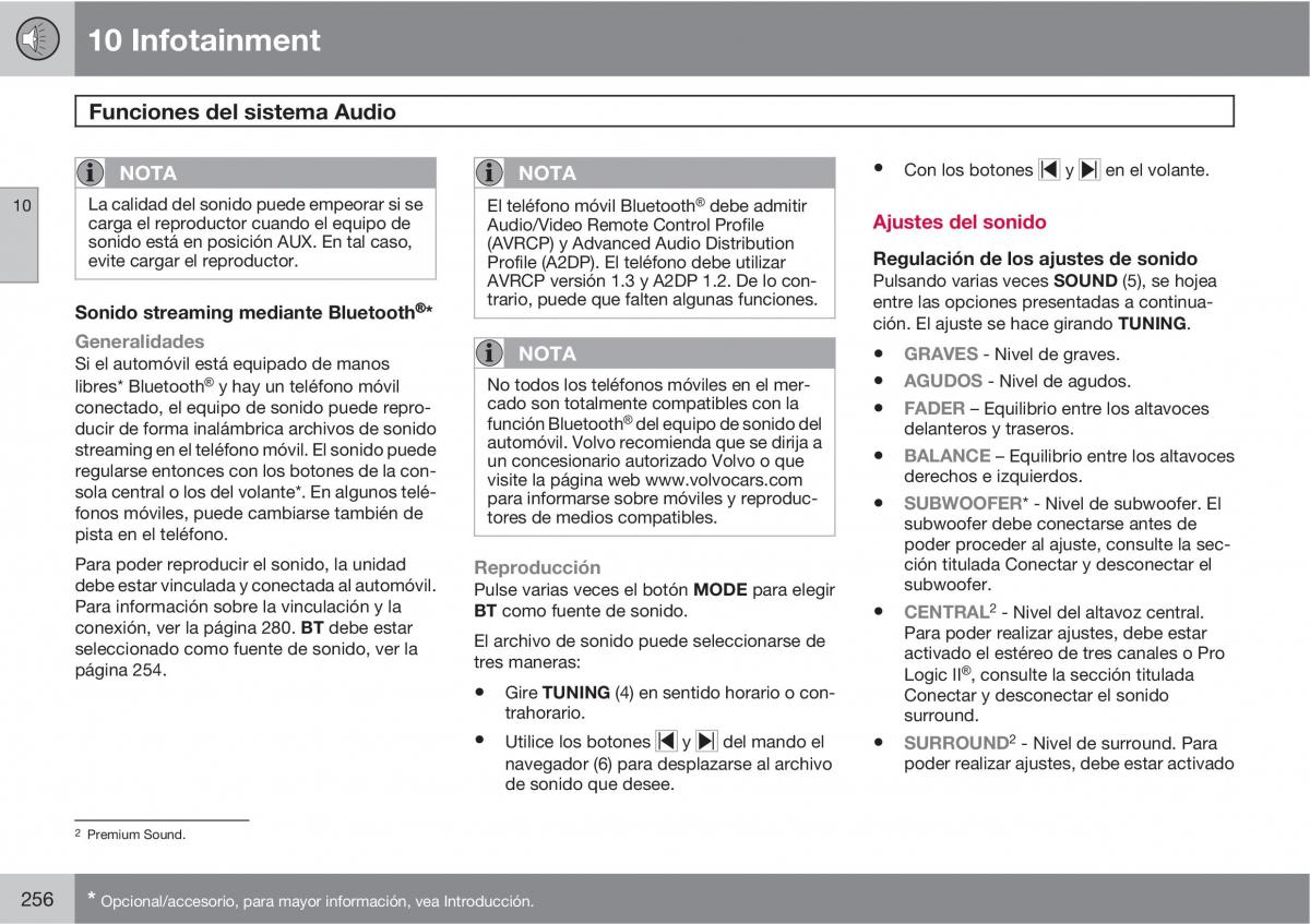 Volvo C70 M II 2 manual del propietario / page 258