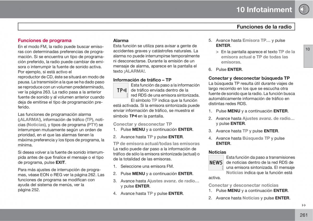 Volvo C70 M II 2 manual del propietario / page 263