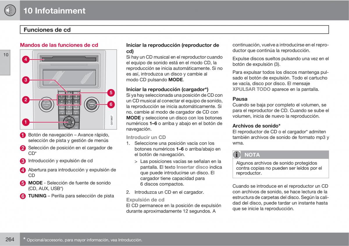 Volvo C70 M II 2 manual del propietario / page 266