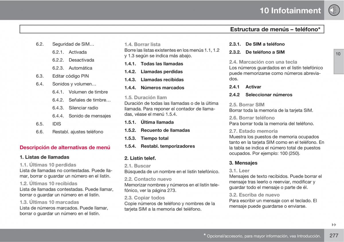 Volvo C70 M II 2 manual del propietario / page 279