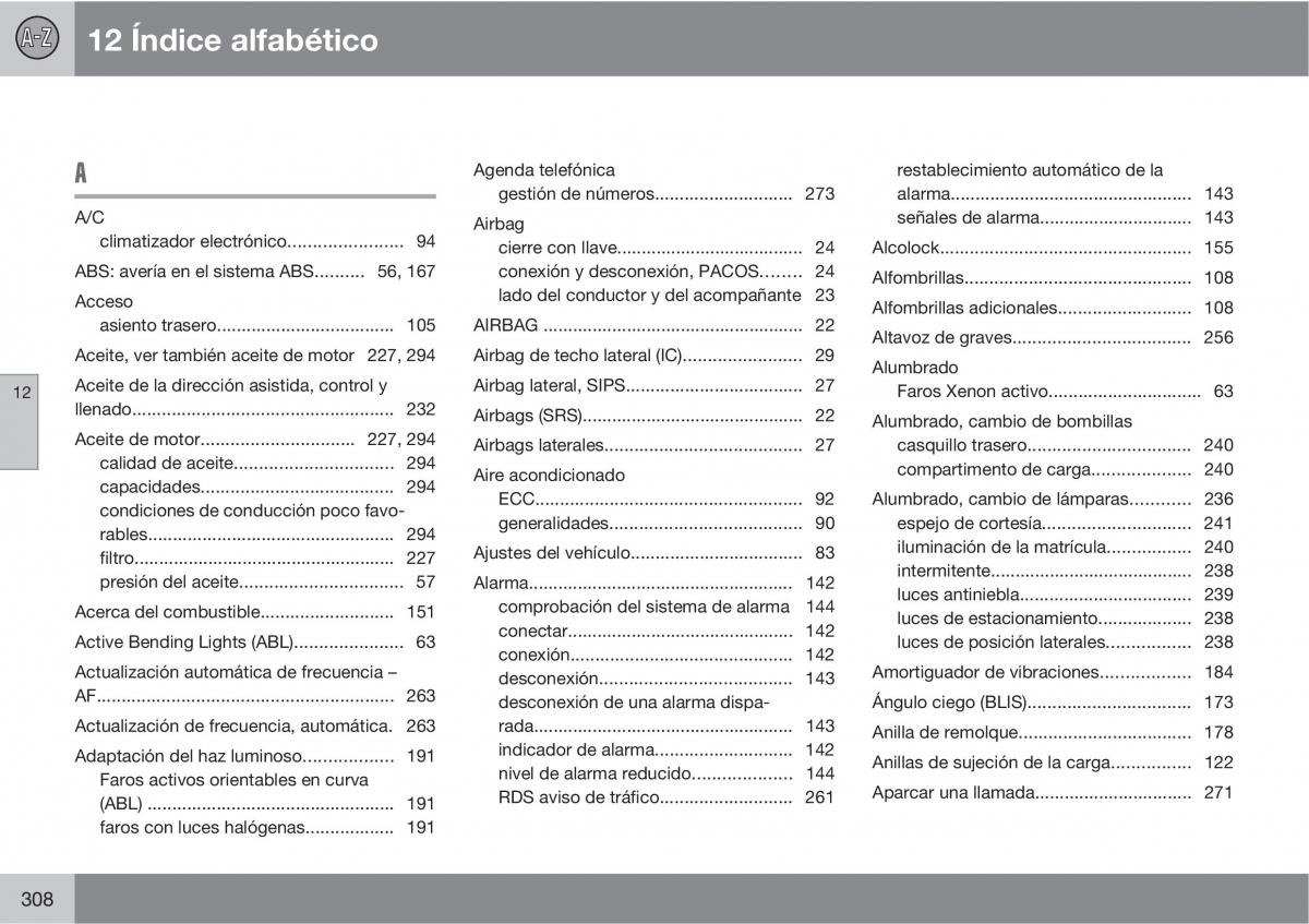 Volvo C70 M II 2 manual del propietario / page 310