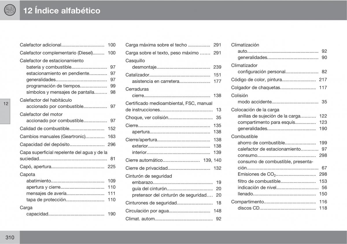 Volvo C70 M II 2 manual del propietario / page 312